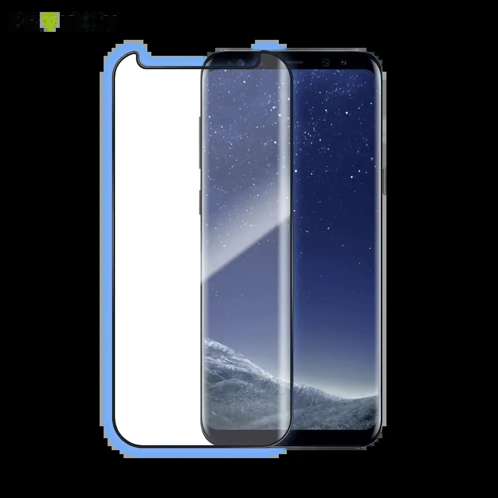 Verre trempé intégral Samsung Galaxy S8+ protection écran 9H - PROTECT Noir