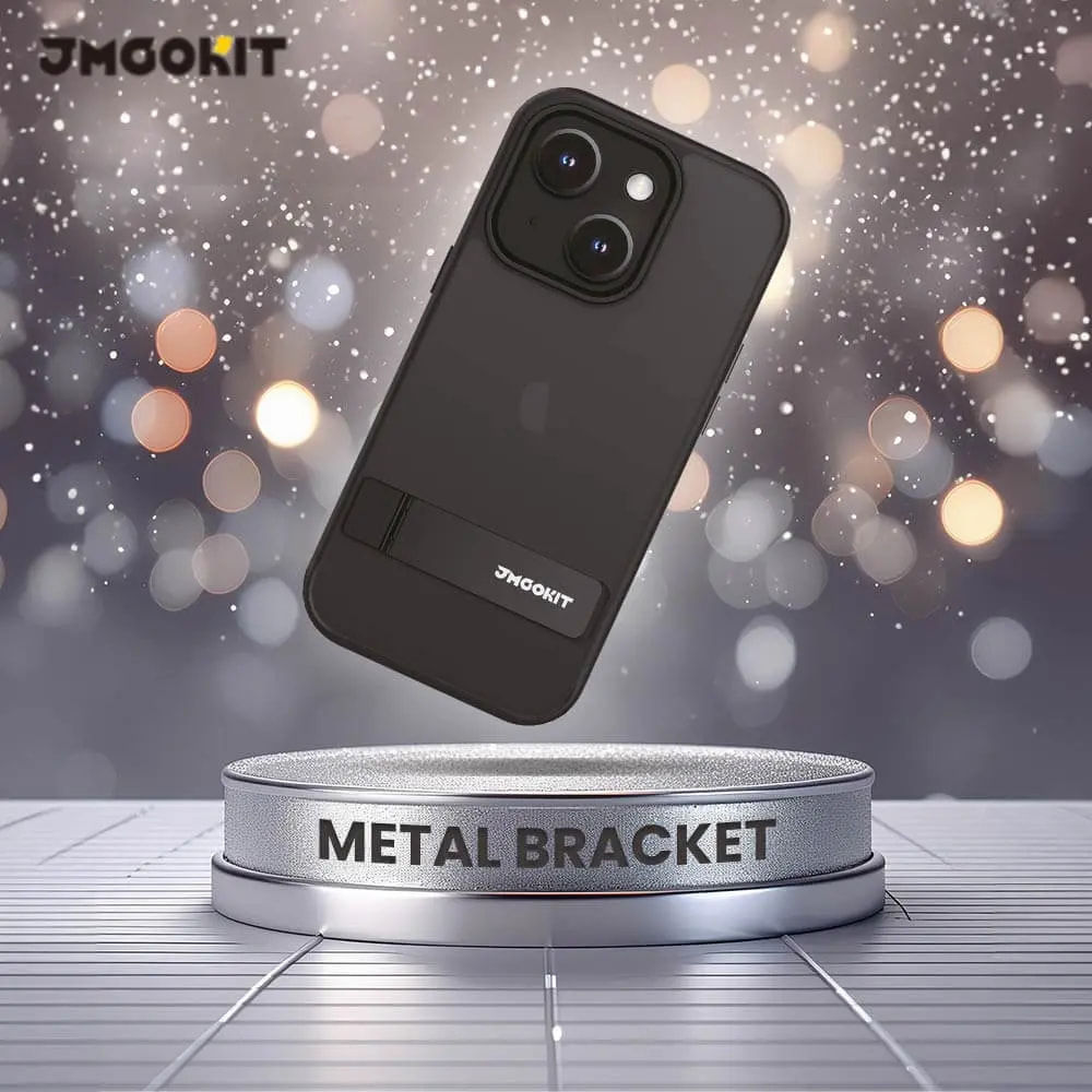 Coque de protection iPhone 14 Plus béquille intégrée - JMGOKIT Metal Bracket Noir - Vue 2