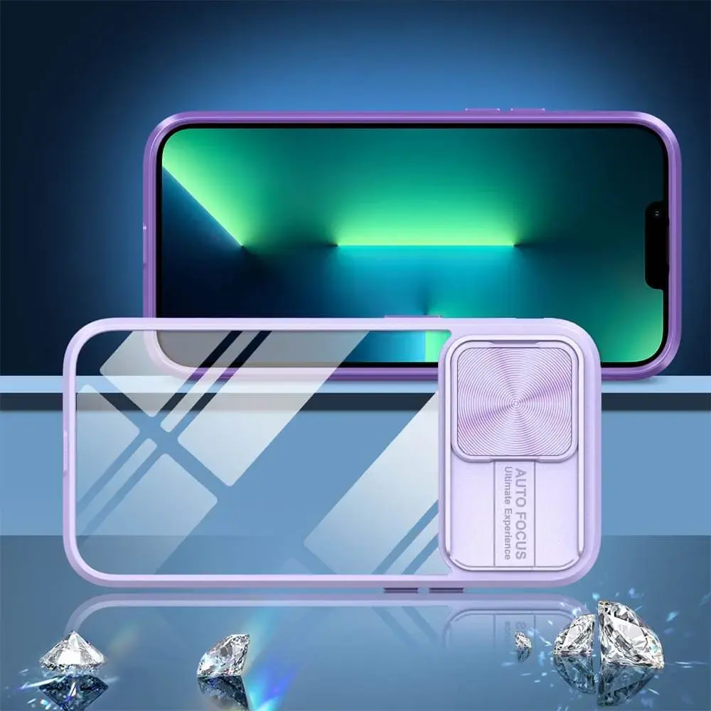 Coque iPhone 13 Pro avec cache caméra - PROTECT IE027 Violet - Vue 2