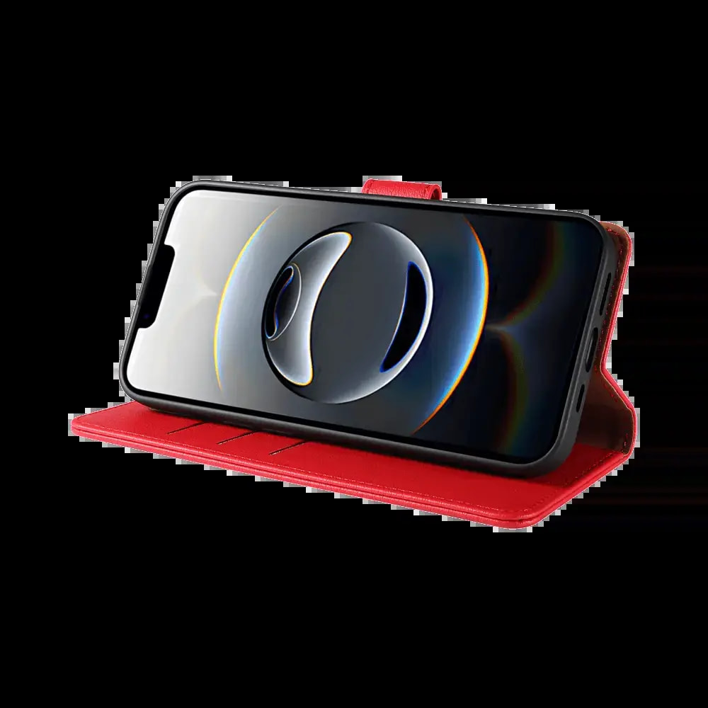 Housse folio anti-RFID iPhone 16e / 17e - PROTECT IP011 Rouge - Vue 5