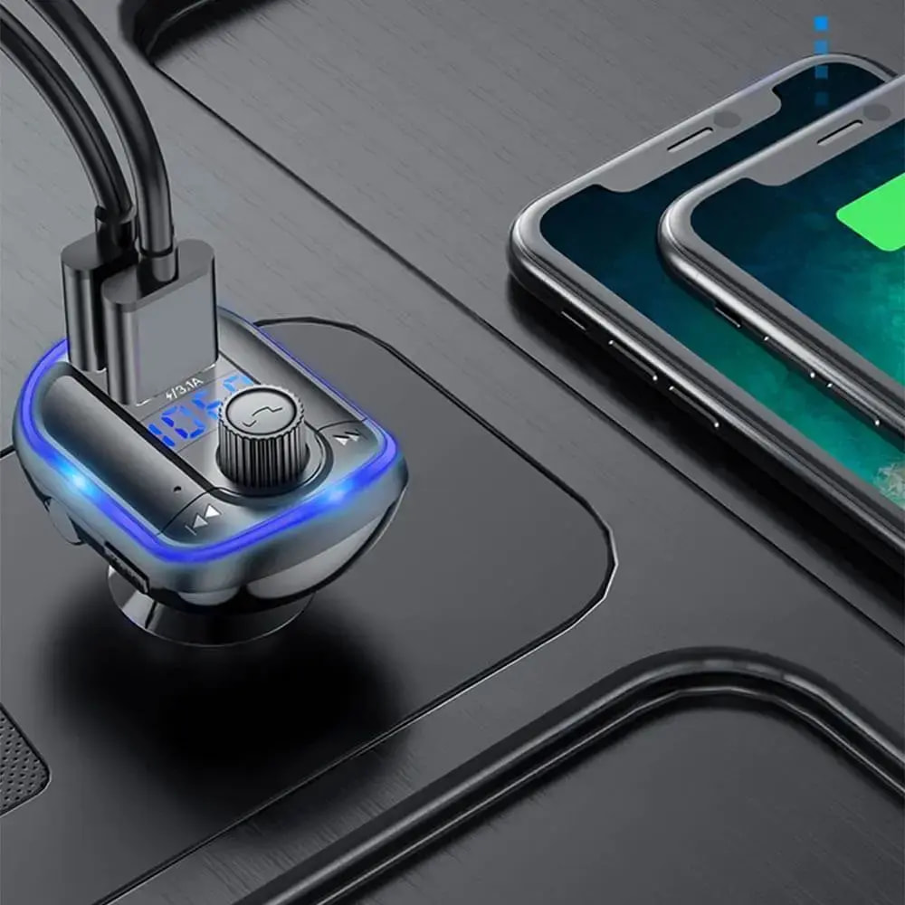 Transmetteur FM Bluetooth & chargeur voiture 20W - Yesido Y44 - Vue 3