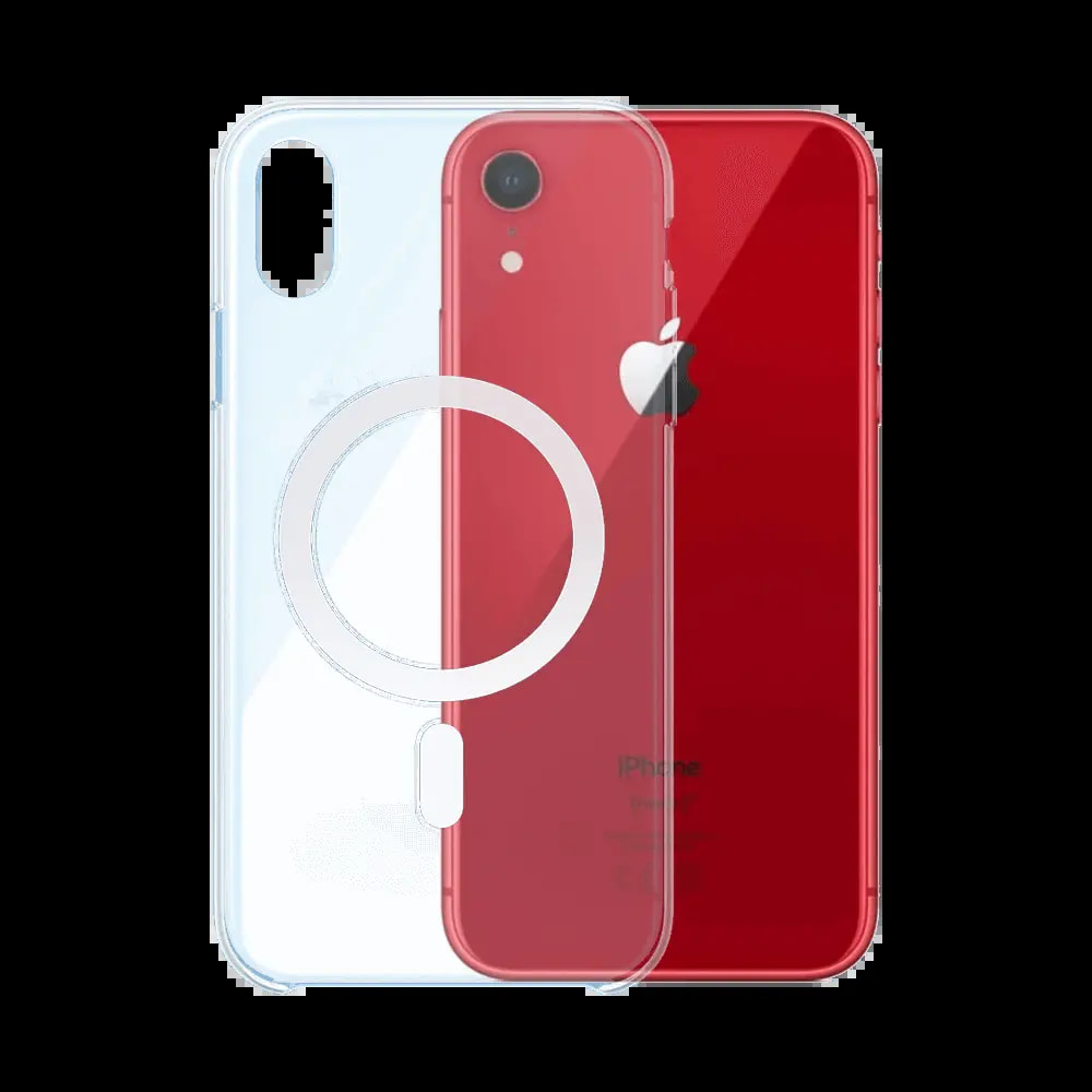 Coque MagSafe silicone transparente iPhone XR