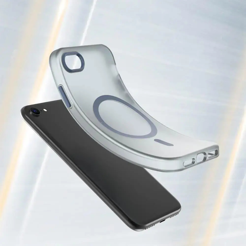 Coque MagSafe bi-matière iPhone 7 / 8 / SE (2nd & 3e Gen) - PROTECT MF-006 Bleu Marine - Vue 2