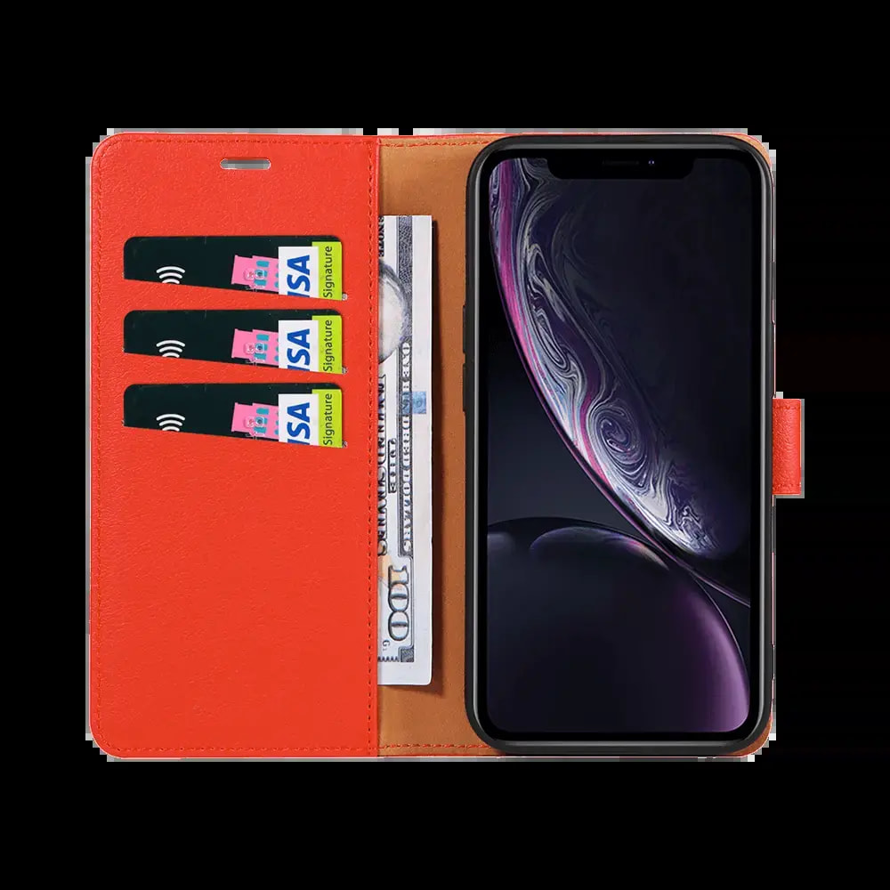 Housse folio anti-RFID iPhone XR – PROTECT IP011 Rouge - Vue 2