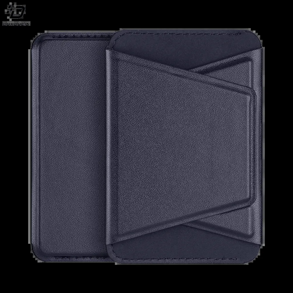 Support smartphone avec MagSafe - Dux Ducis Magnetic Wallet Stand Bleu Marine