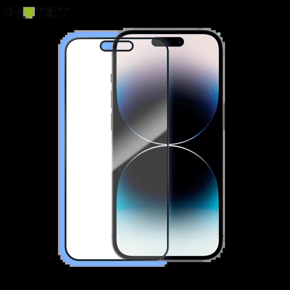Verre trempé intégral iPhone 14 Pro protection écran 9H - PROTECT Noir