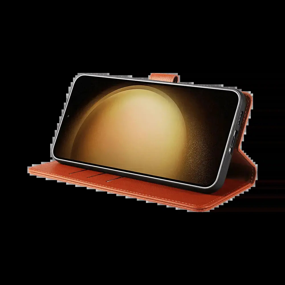 Housse folio anti-RFID Samsung Galaxy S21 FE – PROTECT IP011 Marron - Vue 5