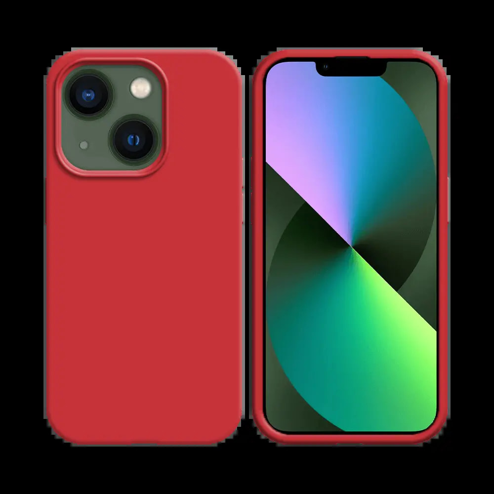 Coque silicone iPhone 13 - Rouge