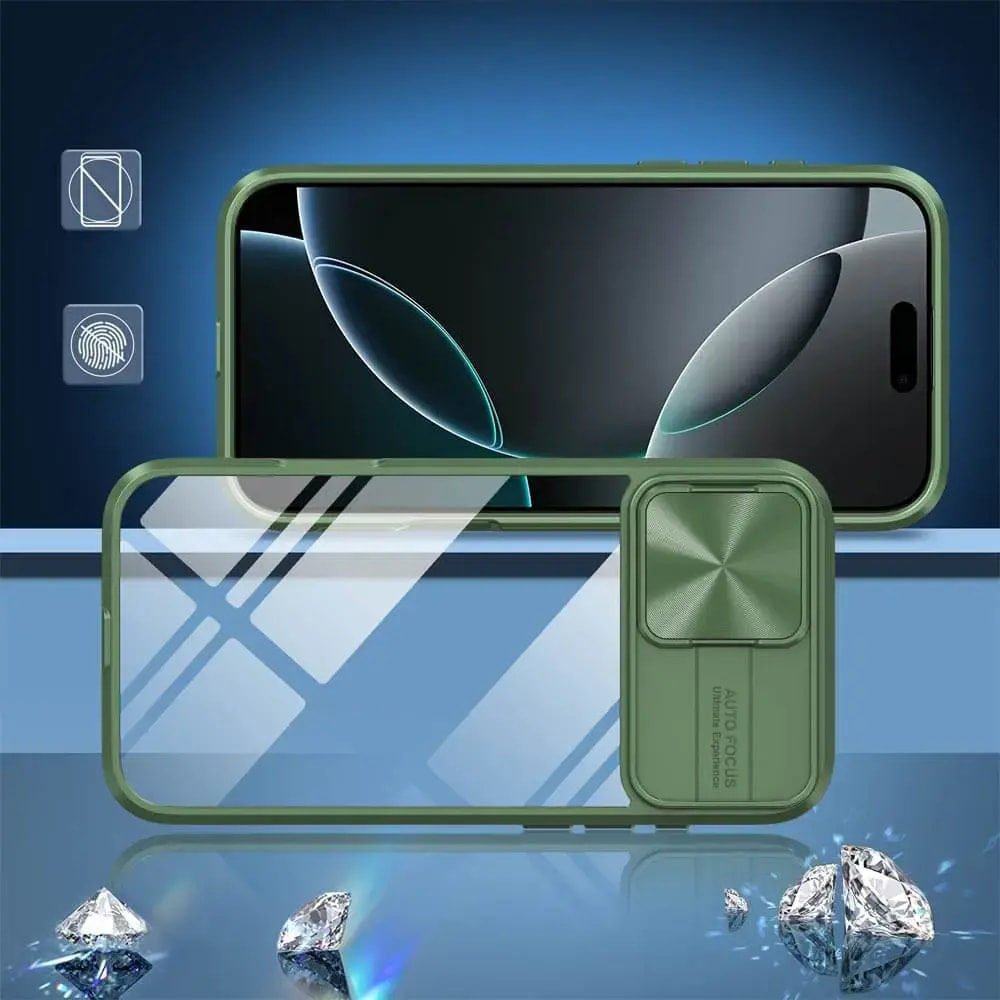 Coque avec cache caméra iPhone 16 Pro - PROTECT IE027 Vert Foncé  - Vue 2