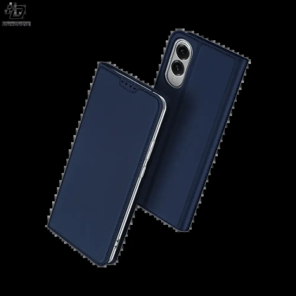 Housse folio Samsung Galaxy S25 Edge porte-carte – Dux Ducis Skin Pro Bleu