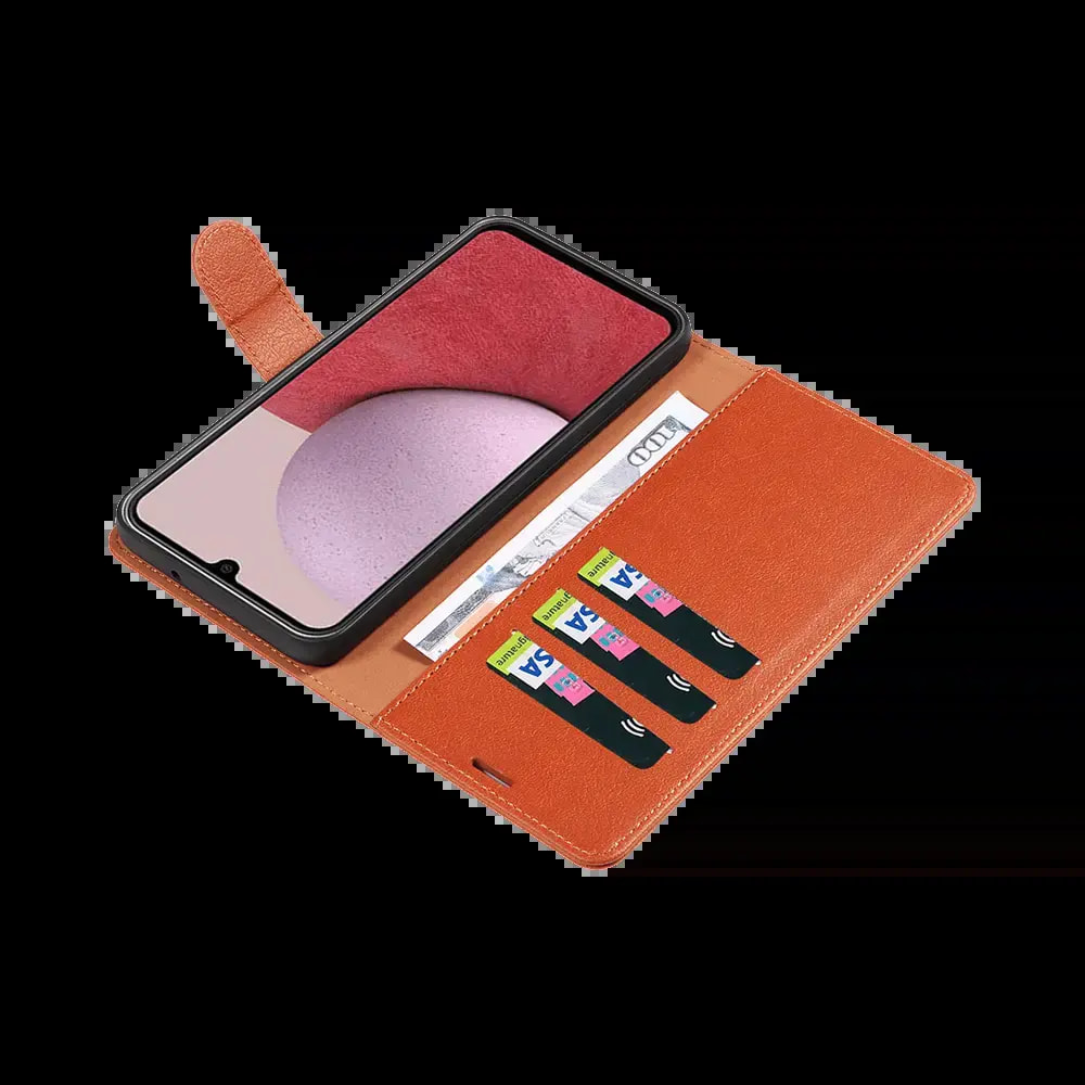 Housse folio anti-RFID Samsung Galaxy A15 5G – PROTECT IP011 Marron  - Vue 3