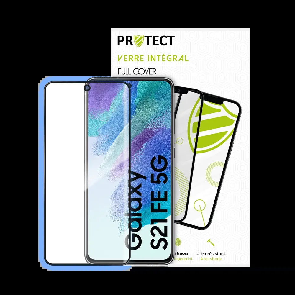 Verre trempé intégral 5D 9H – protection écran Samsung Galaxy S21 FE – PROTECT Noir - Vue 2