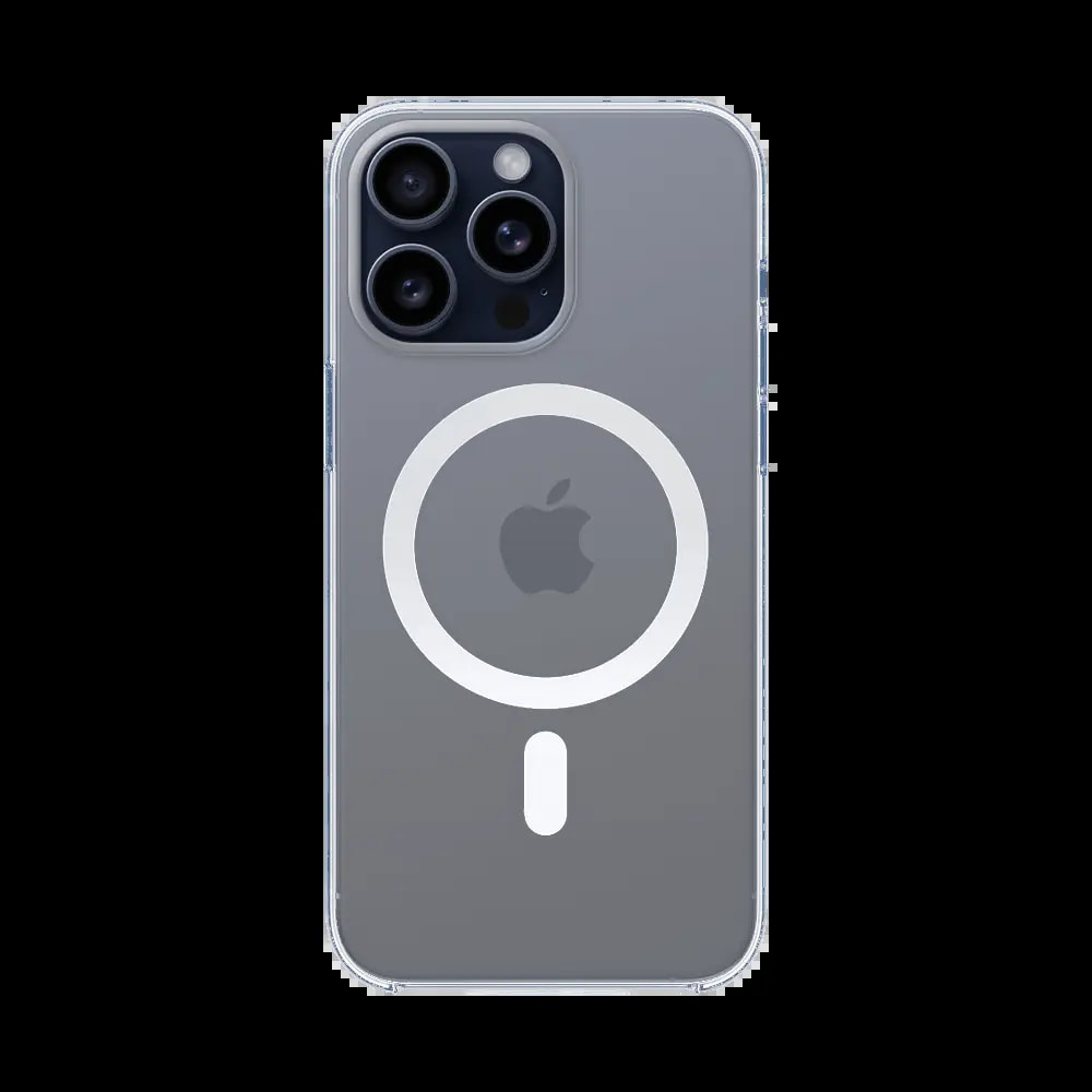 Coque MagSafe silicone transparente iPhone 15 Pro Max - Vue 2