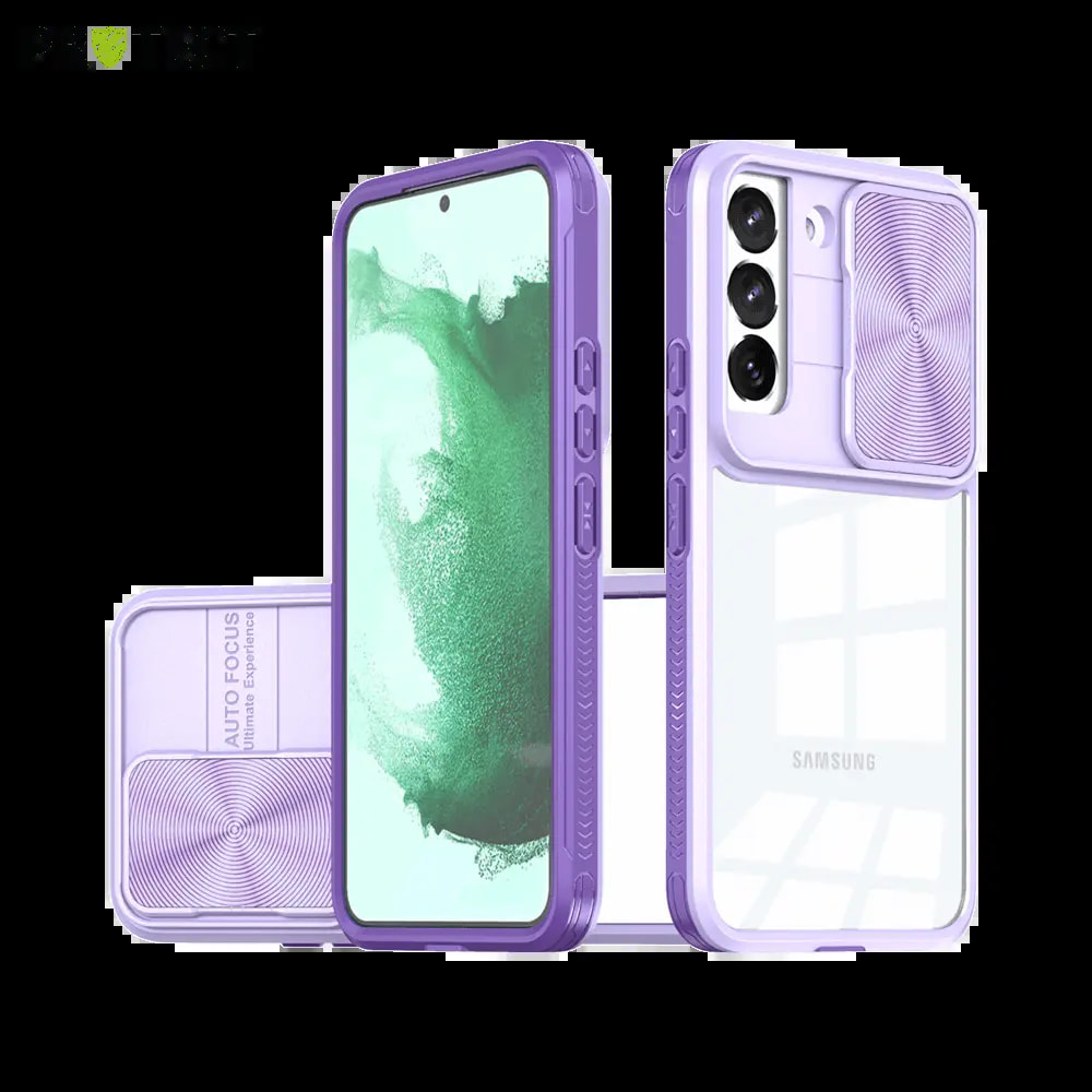 Coque Samsung Galaxy S22+ avec cache caméra - PROTECT IE027 Violet