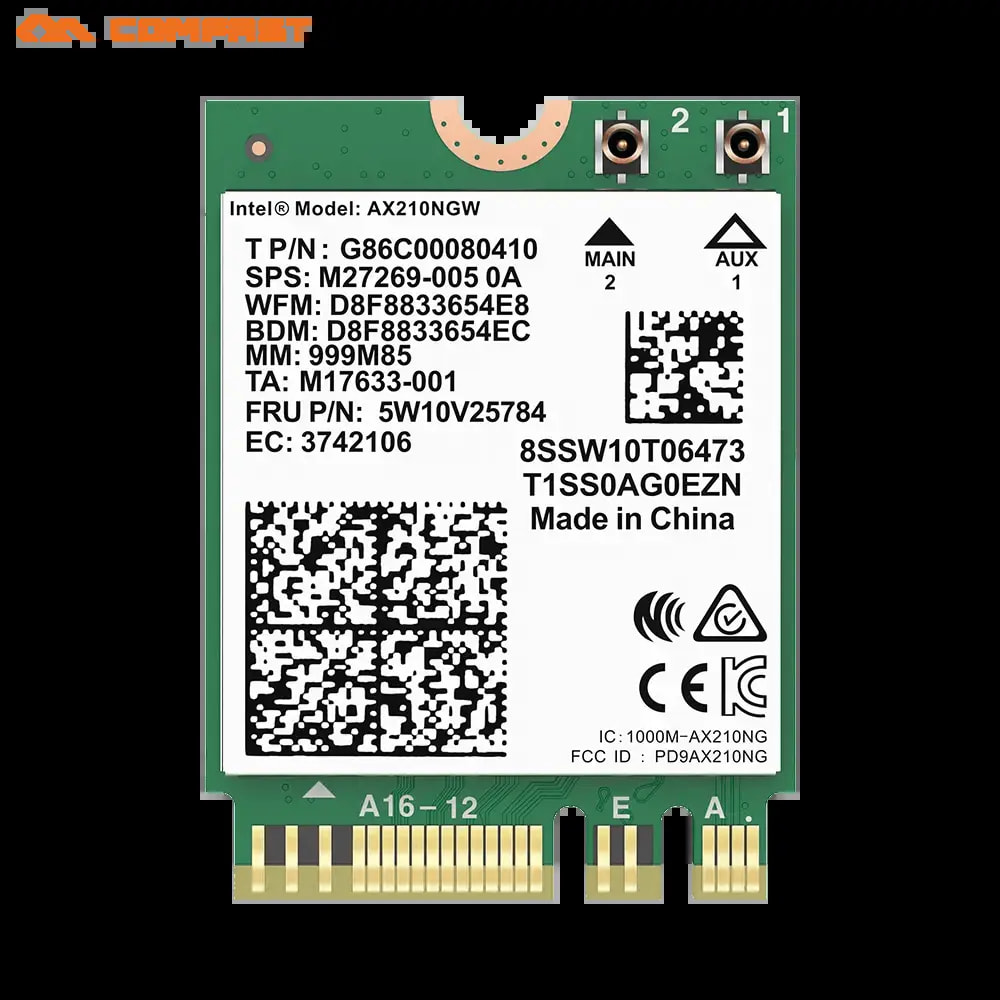 Carte WiFi 6 PCI-E + Bluetooth 5374 Mbps - Comfast CF-AX210-M
