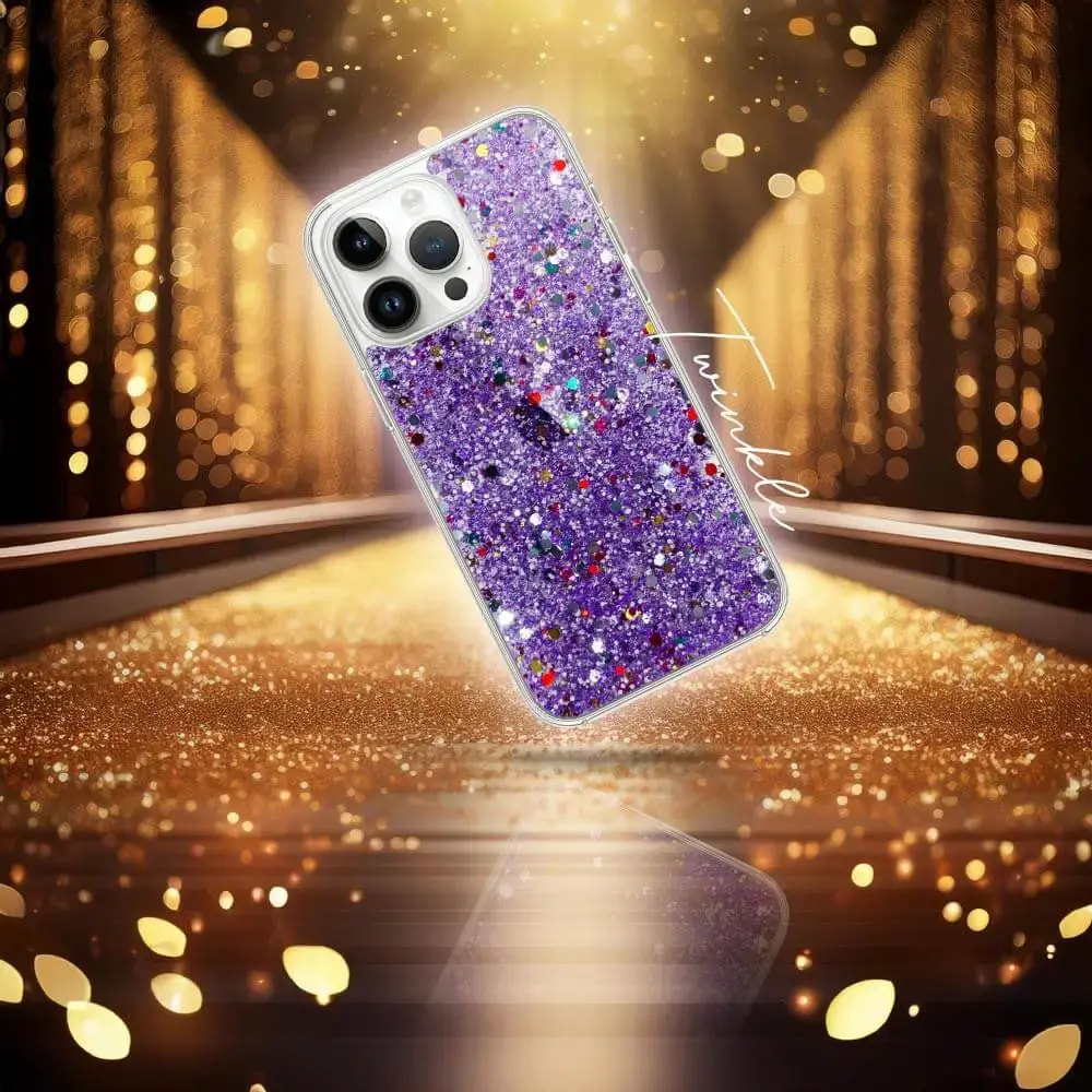 Coque paillettes iPhone 16 Pro Twinkle JMGOKIT - Violet - Vue 2