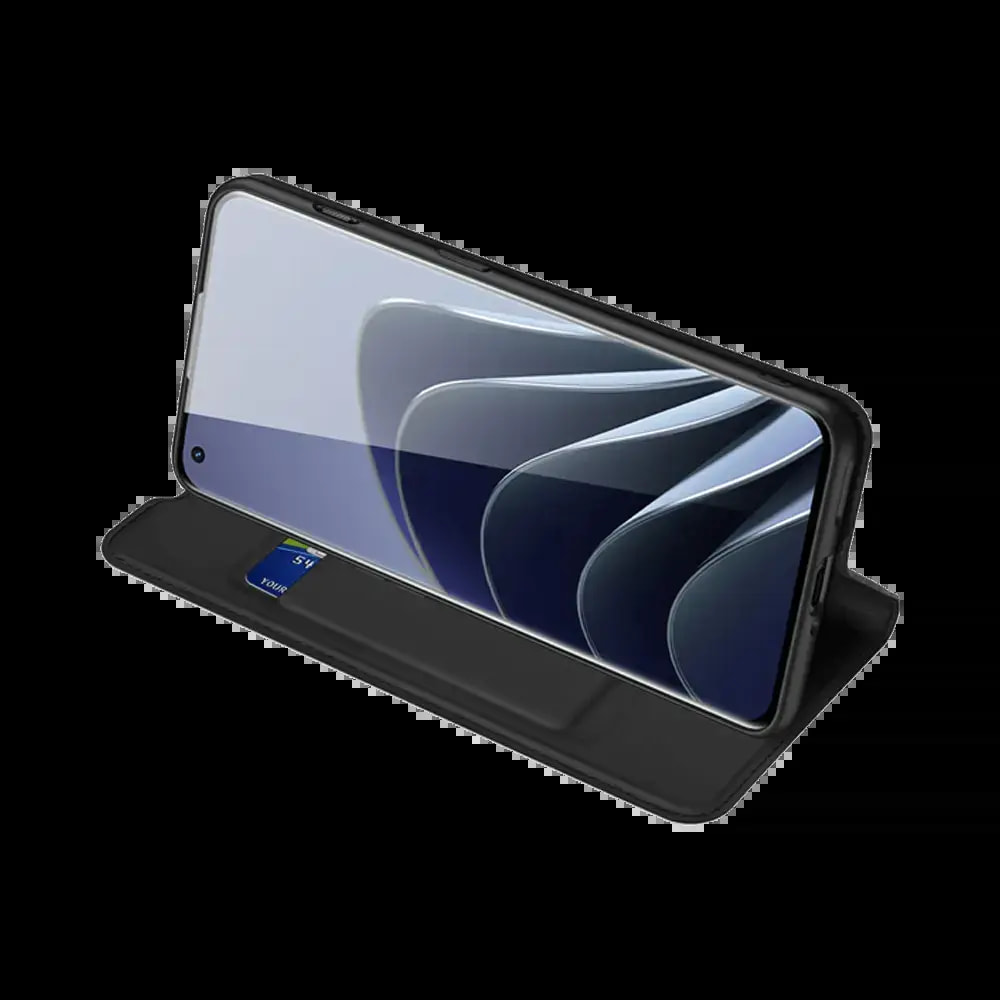 Housse folio OnePlus 10 Pro 5G porte-carte - Dux Ducis Skin Pro Bleu - Vue 4