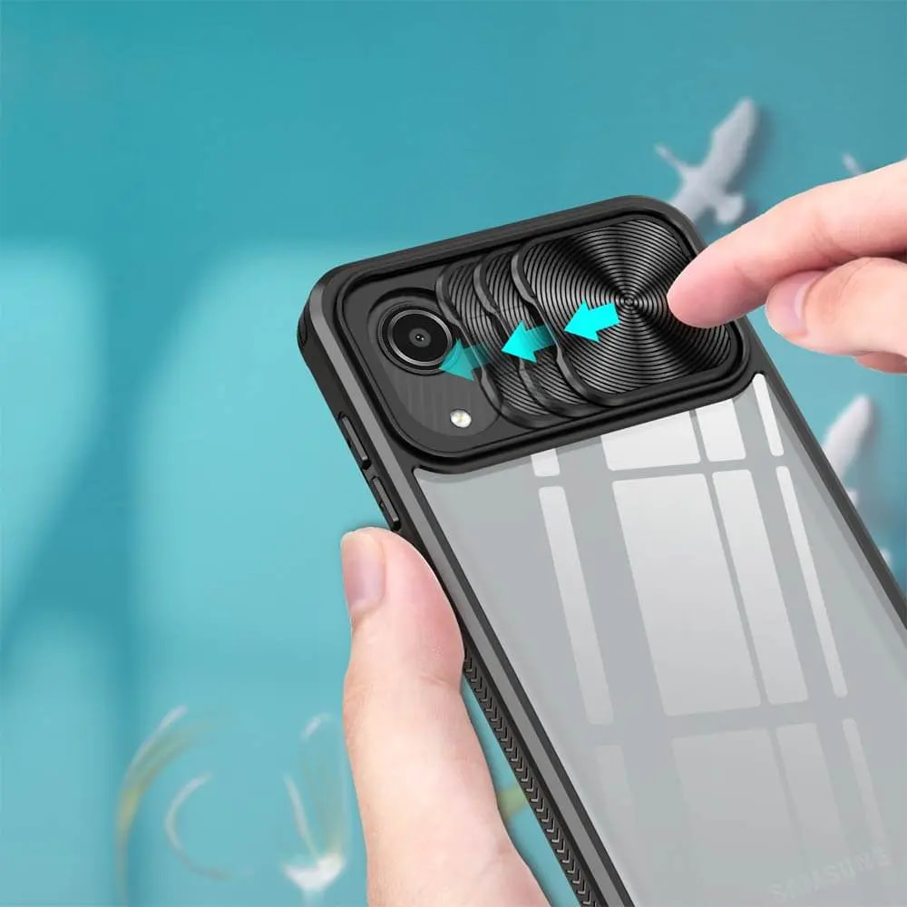 Coque Samsung Galaxy A03 Core avec cache caméra - PROTECT IE027 Noir - Vue 3