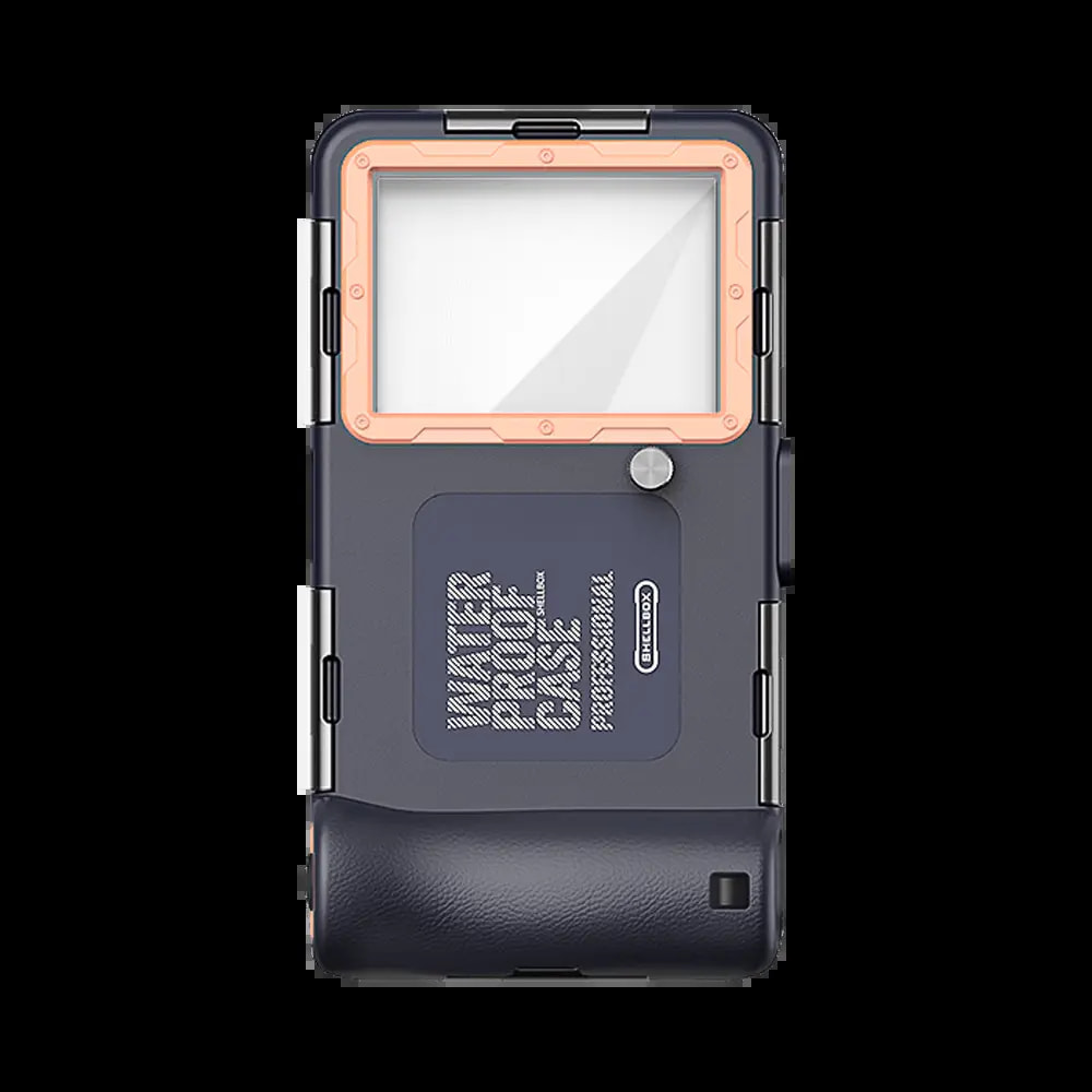 Coque étanche universelle pour smartphone avec bouton photo - Bleu