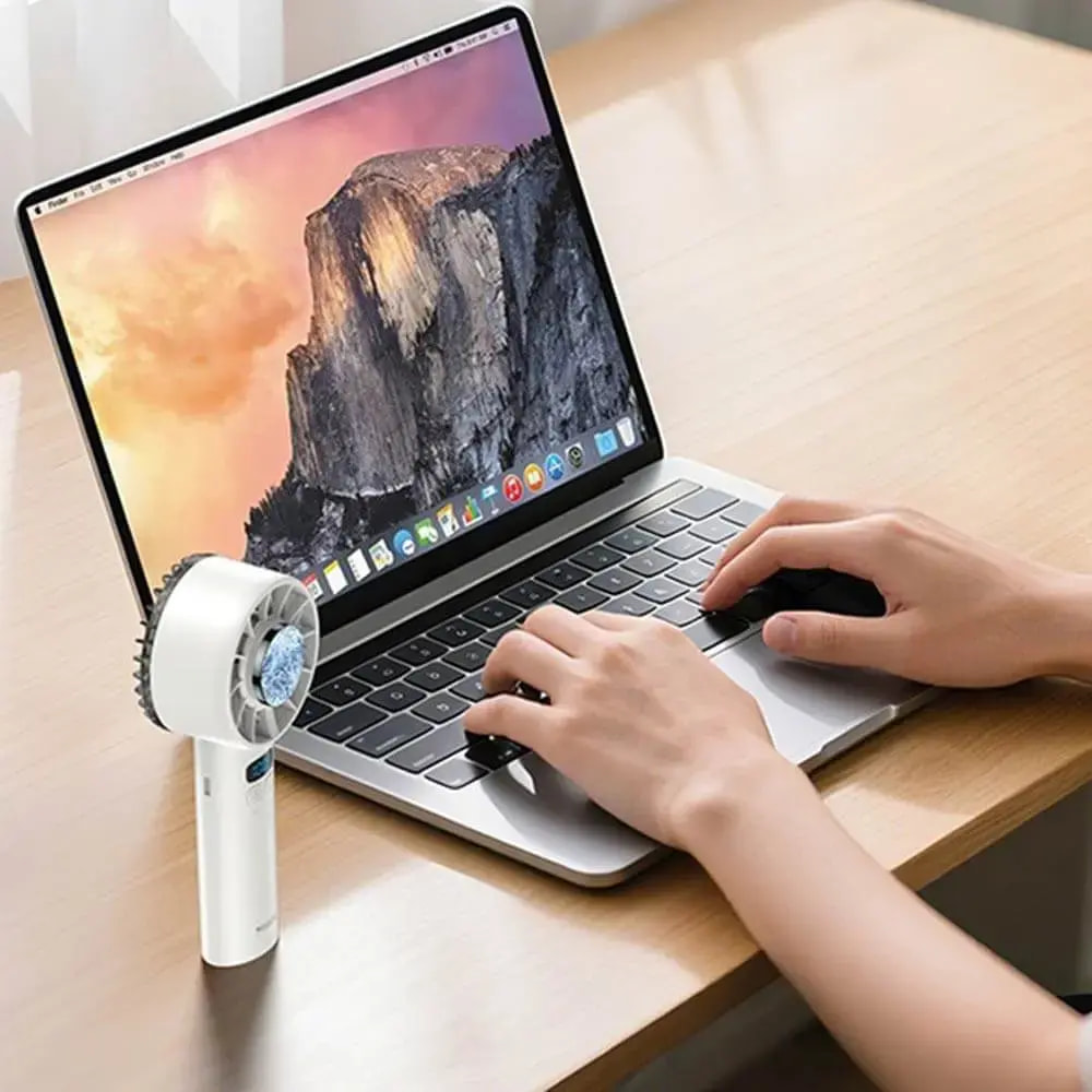 Mini ventilateur portable 3600mAh Yesido YF18 avec refroidissement d'air - Blanc - Vue 2