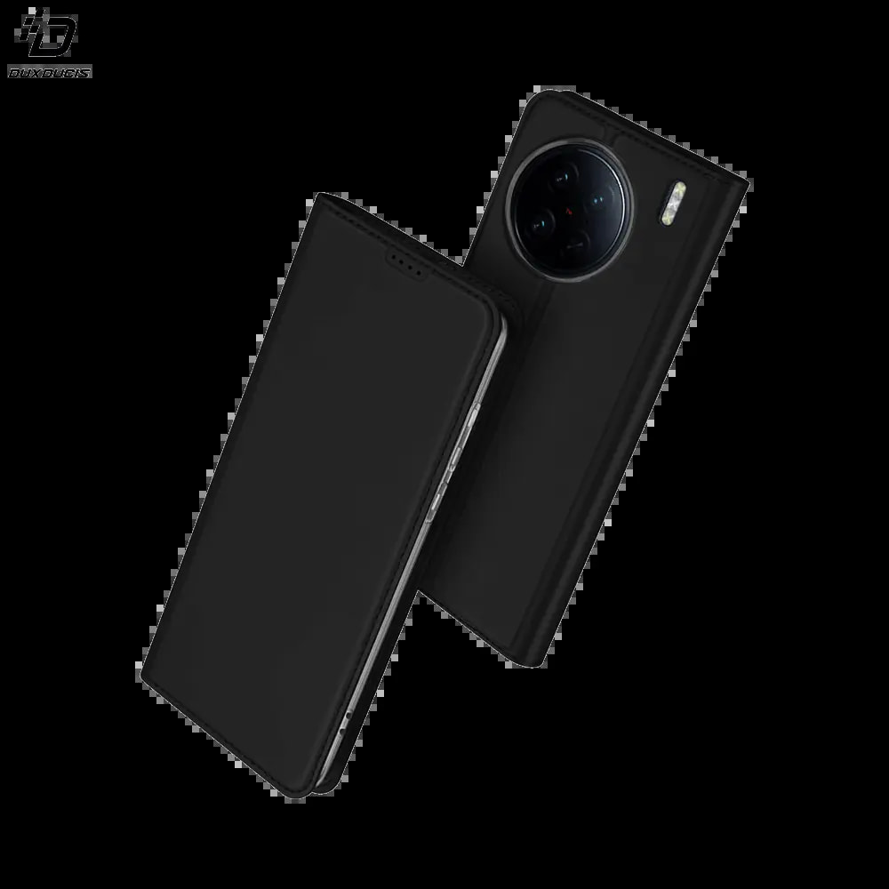 Housse folio Vivo X90 Pro porte-carte - Dux Ducis Skin Pro Noir
