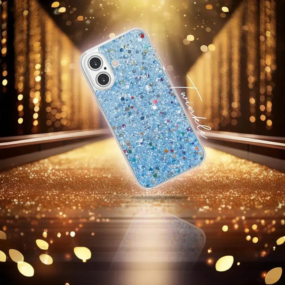 Coque paillettes iPhone 16 Plus Twinkle JMGOKIT - Bleu - Vue 2