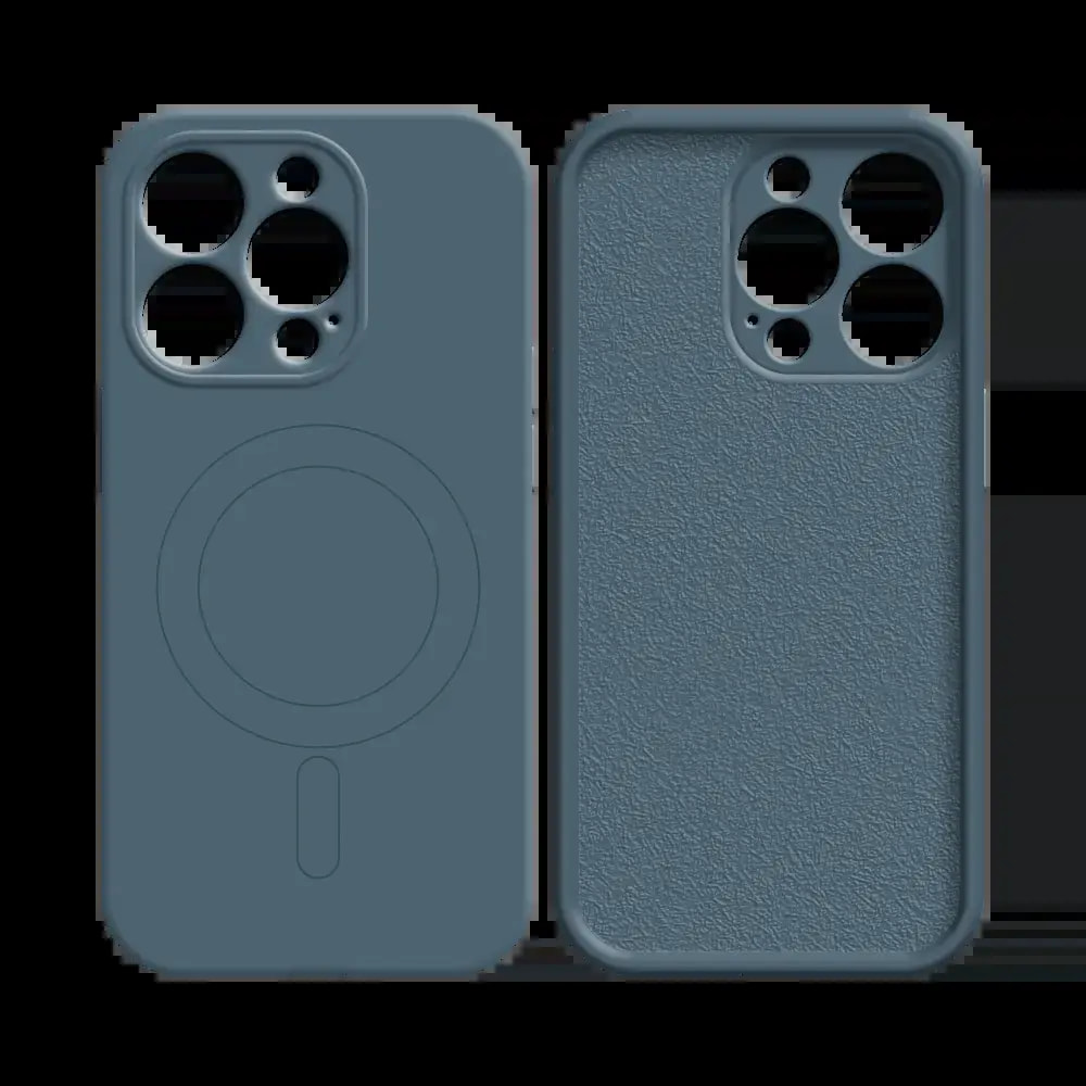 Coque MagSafe iPhone 14 Pro antichoc et intérieur flanelle - PROTECT IZ001 Bleu - Vue 2