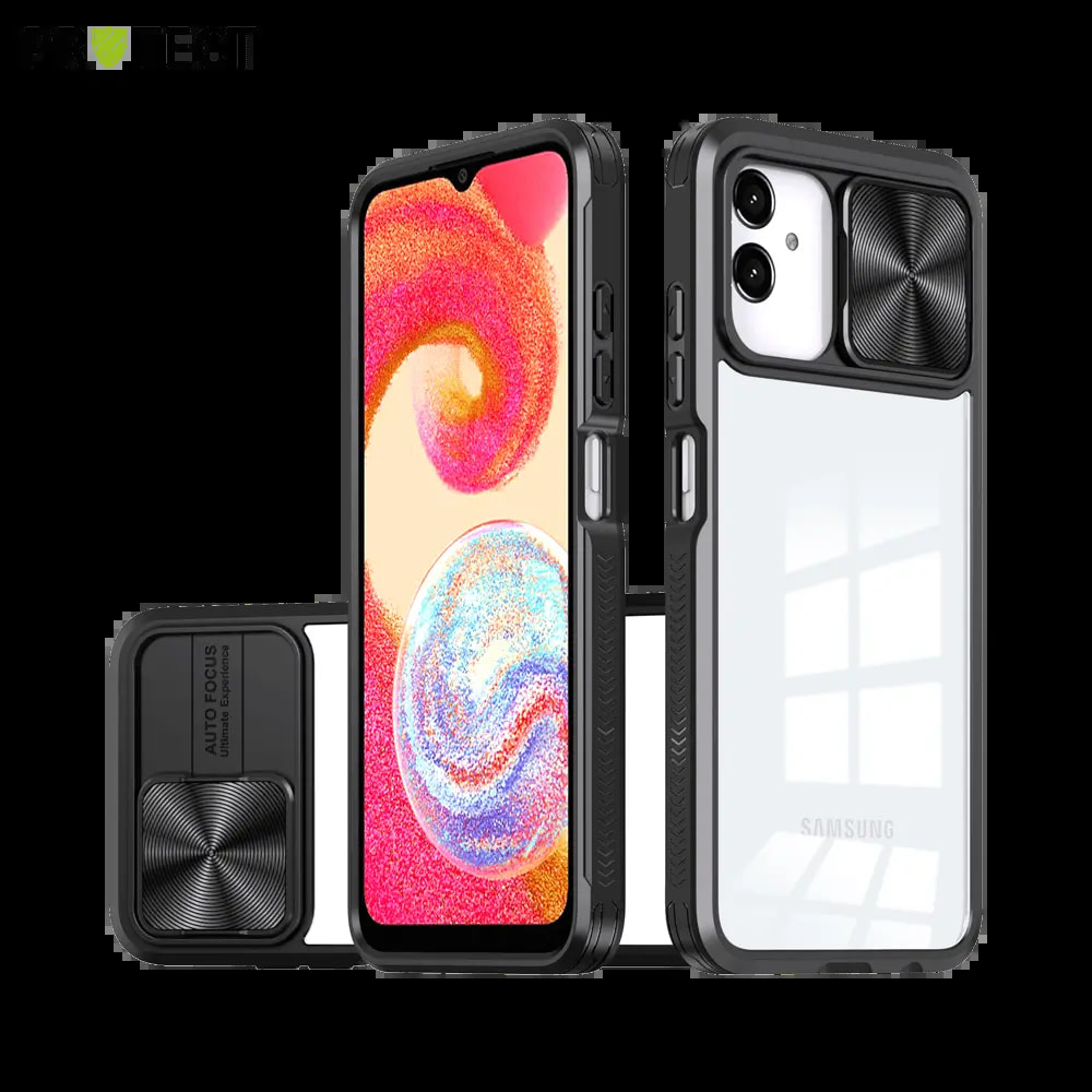 Coque Samsung Galaxy A04e avec cache caméra - PROTECT IE027 Noir