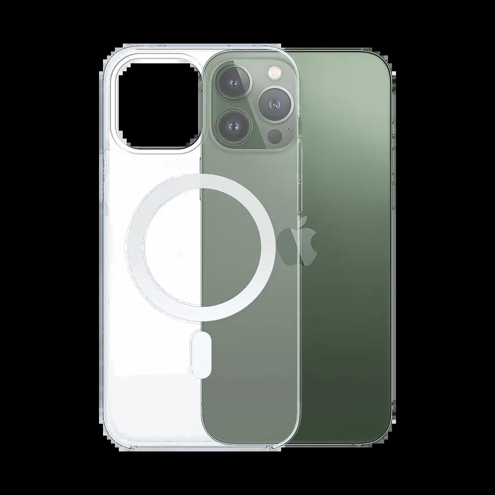 Coque MagSafe silicone transparente iPhone 13 Pro Max