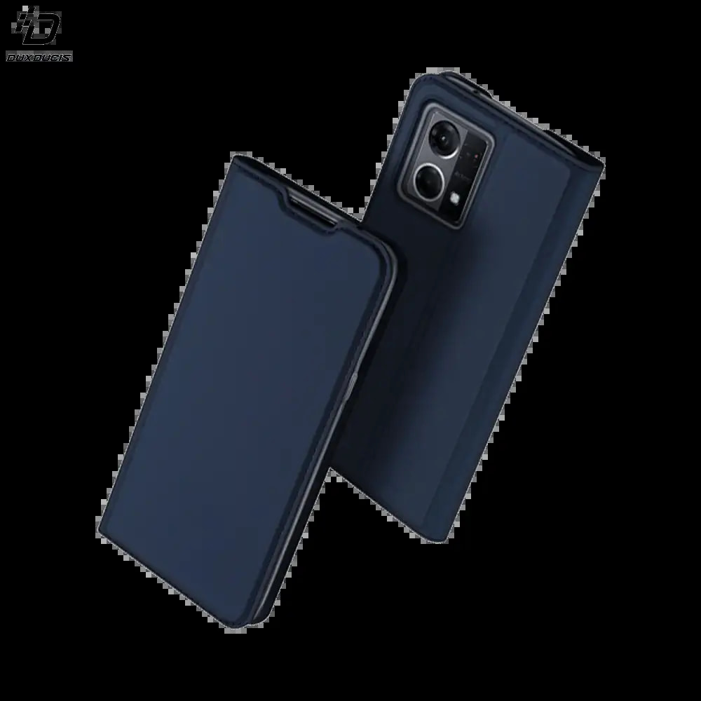 Housse folio OPPO Reno7 4G porte-carte - Dux Ducis Skin Pro Bleu
