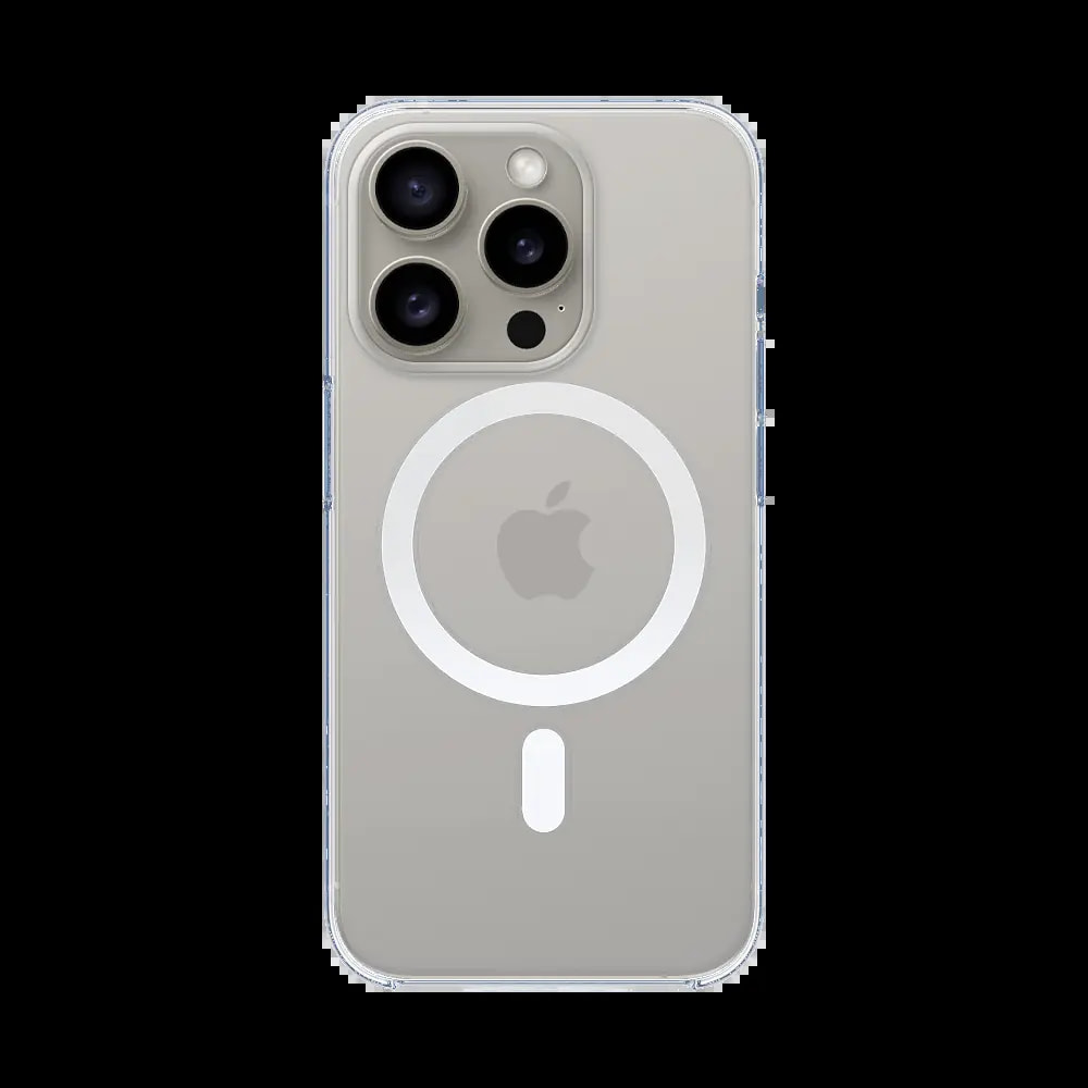 Coque MagSafe silicone transparente iPhone 15 Pro - Vue 2