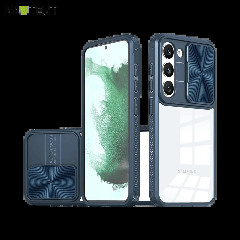 Coque Samsung Galaxy S23 5G avec cache caméra - PROTECT IE027 Bleu Marine