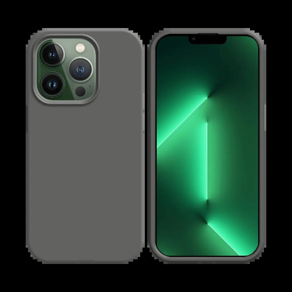 Coque silicone iPhone 13 Pro Max - Gris Foncé