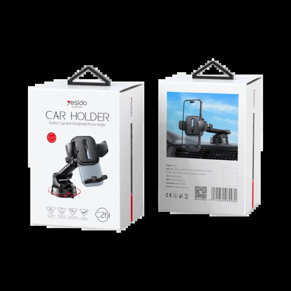 Support smartphone pour voiture - Yesido C261 Noir - Vue 3