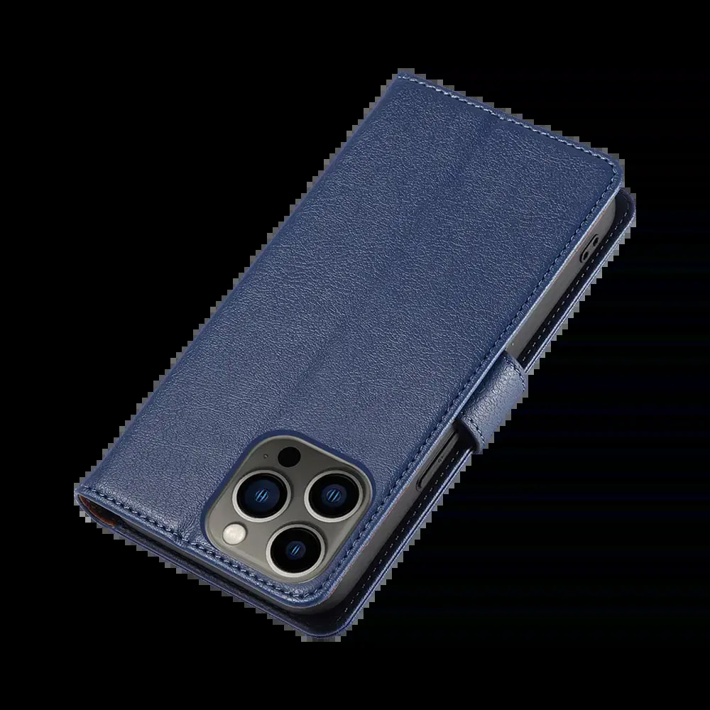 Housse folio anti-RFID iPhone 12 / 12 Pro – PROTECT IP011 Bleu Marine - Vue 6