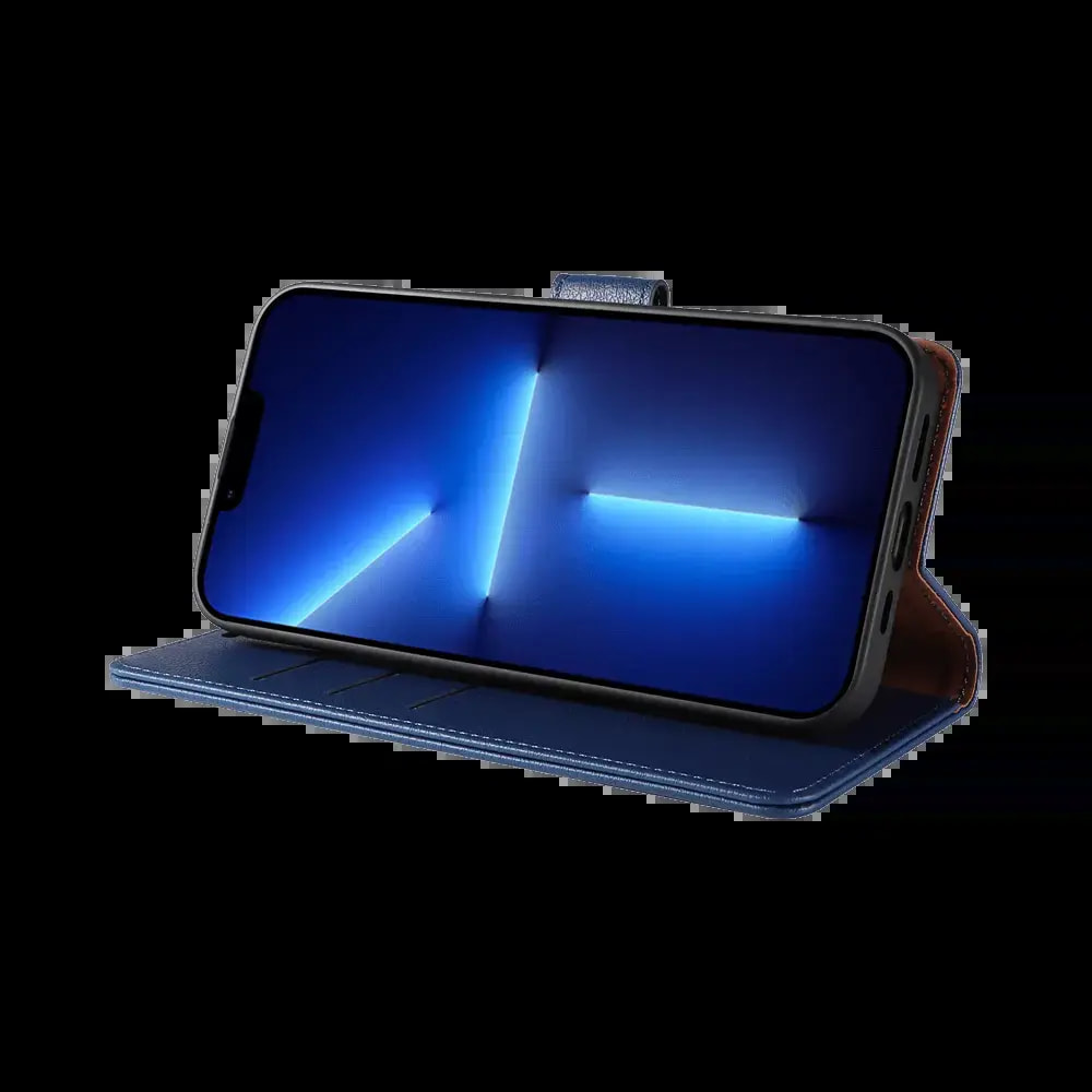 Housse folio anti-RFID iPhone 13 Pro – PROTECT IP011 Bleu Marine - Vue 5