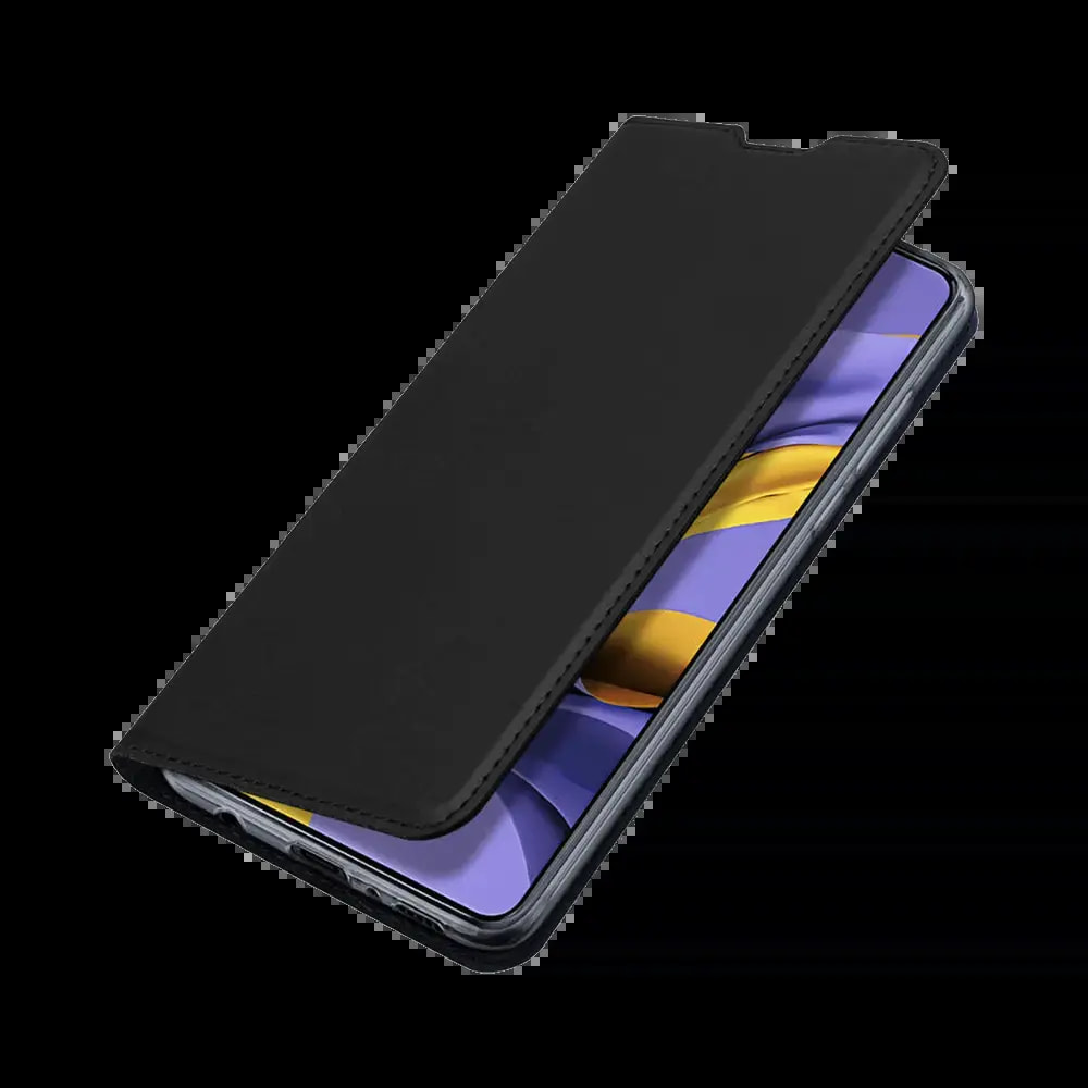 Housse folio Samsung Galaxy A51 porte-carte - Dux Ducis Skin Pro Noir - Vue 3