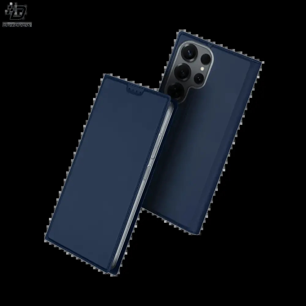 Housse folio Samsung Galaxy S25 Ultra avec porte-carte - Dux Ducis Skin Pro Bleu