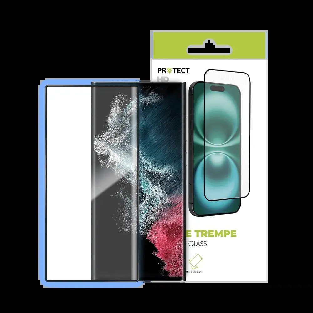 Verre trempé HD Samsung Galaxy S22 Ultra protection écran 9H - PROTECT Transparent - Vue 3