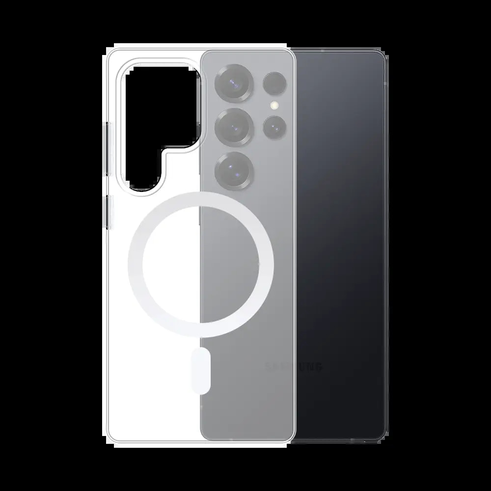 Coque MagSafe silicone transparente Samsung Galaxy S25 Ultra