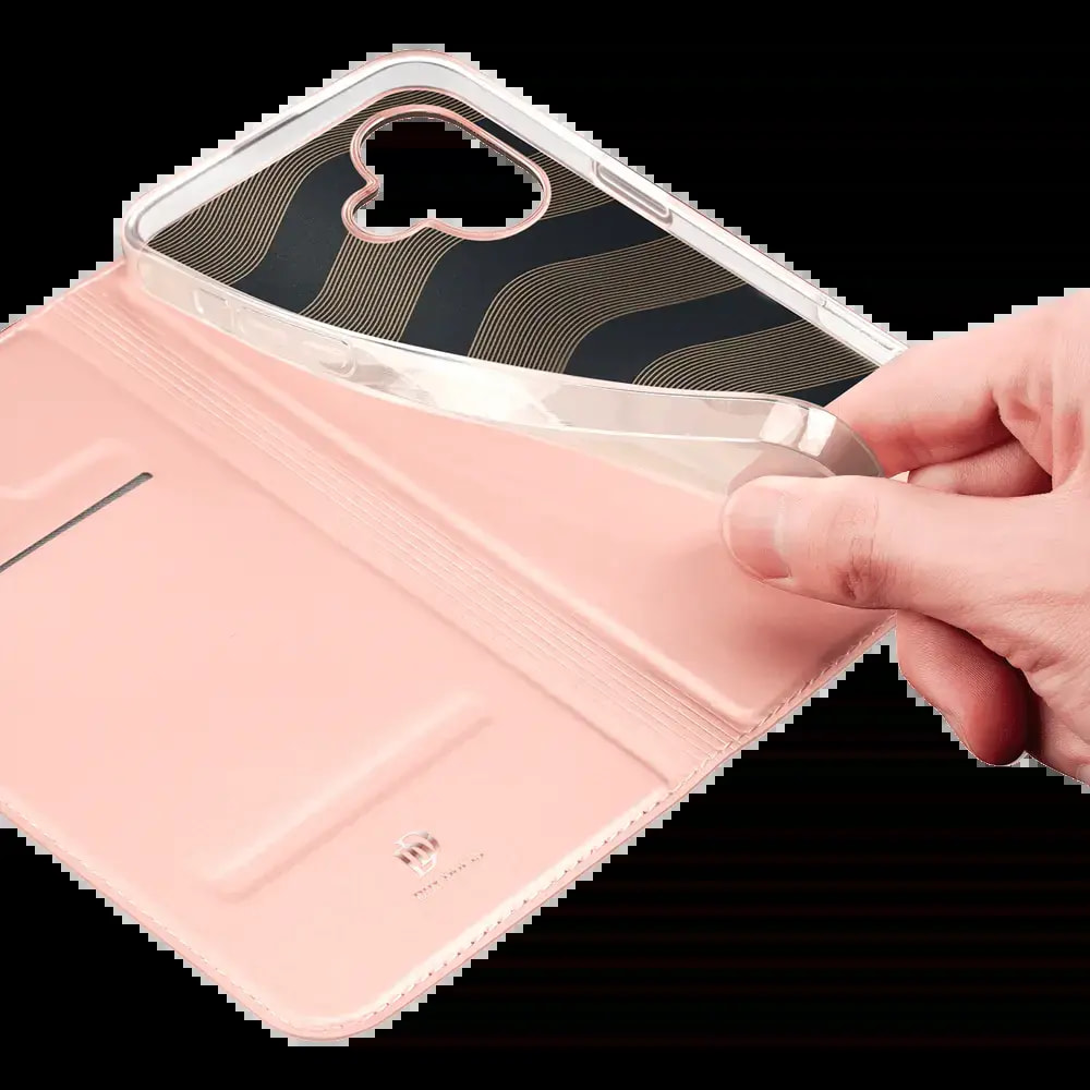 Housse folio iPhone 16 porte-carte - Dux Ducis Skin Pro bleu - Vue 5