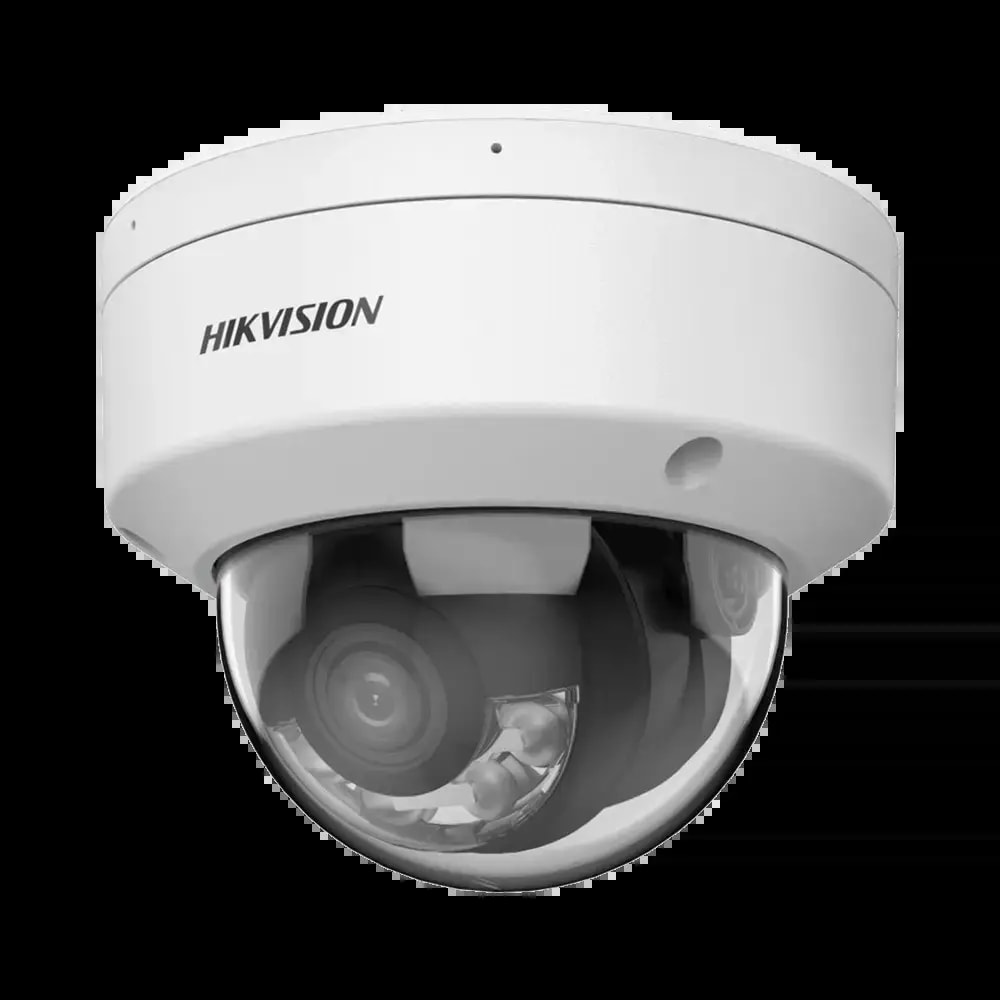 Caméra de Surveillance avec IA Hikvision (4mm) Dome 4MP Smart Hybrid Light, ColorVu & AcuSense Blanc - Vue 2
