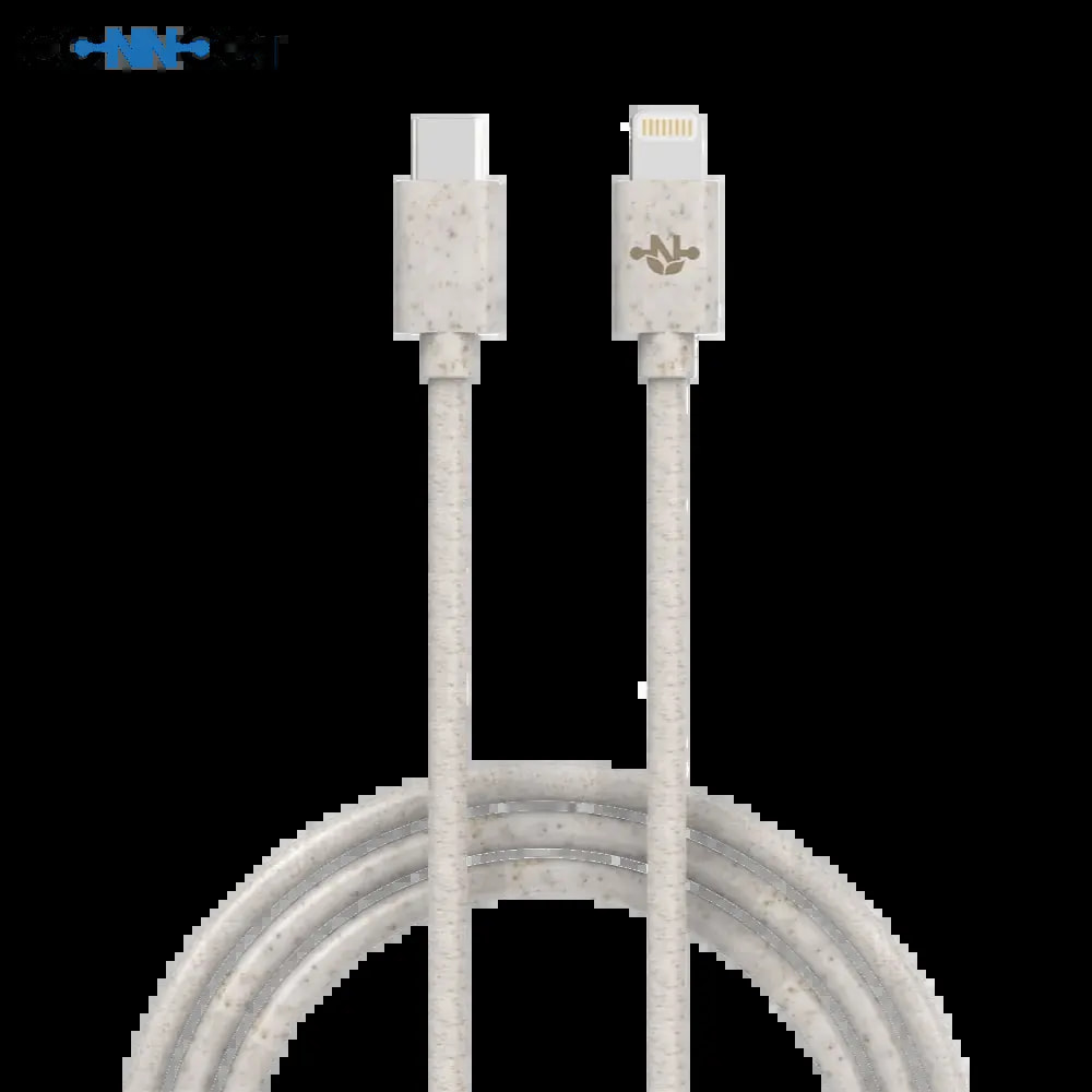 Câble USB-C vers Lightning 20W éco-friendly (1m) - CONNECT Beige