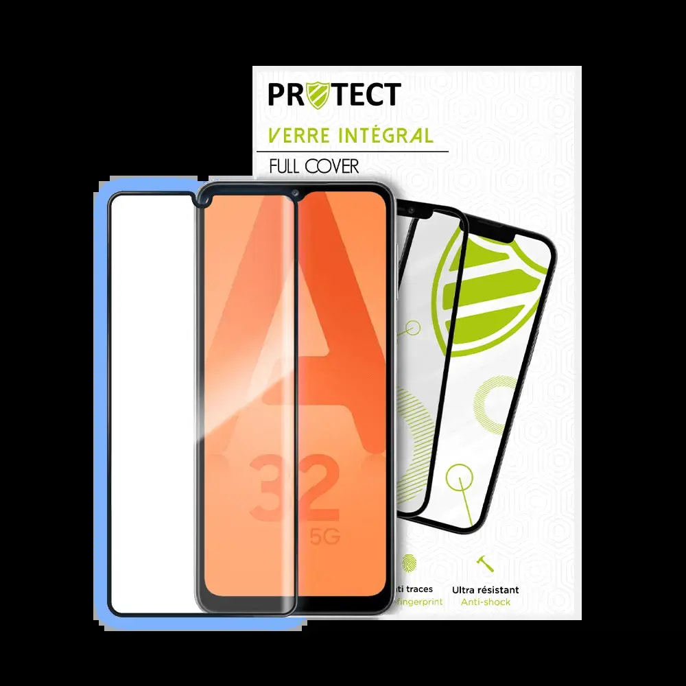 Verre trempé intégral Samsung Galaxy A32 5G protection écran 9H - PROTECT Noir - Vue 2