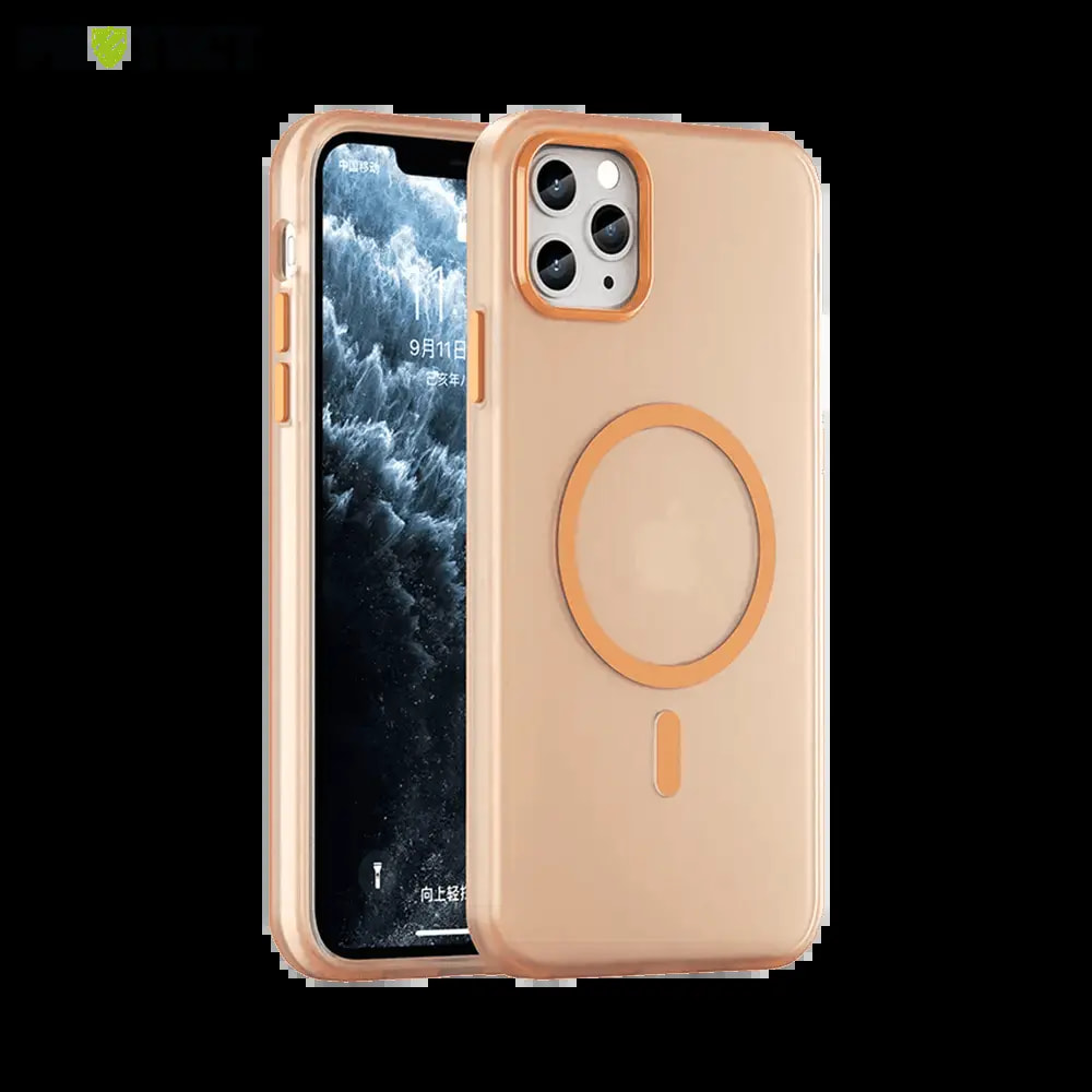 Coque MagSafe bi-matière iPhone 11 Pro Max - PROTECT MF-006 Orange