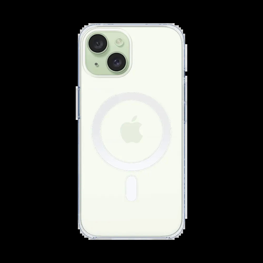 Coque MagSafe silicone transparente iPhone 15 - Vue 2