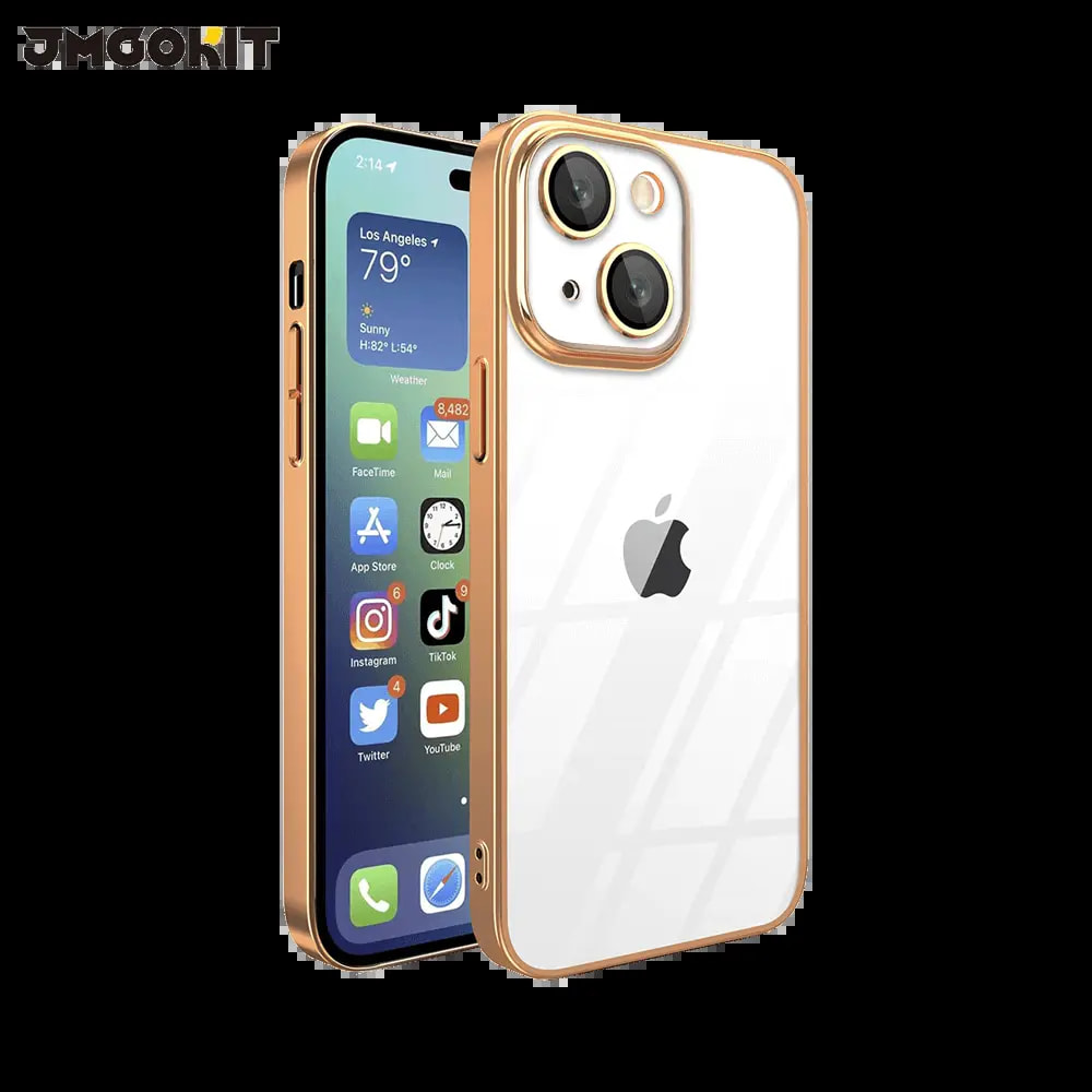 Coque de Protection JMGOKIT pour Apple iPhone 15 Plus Or