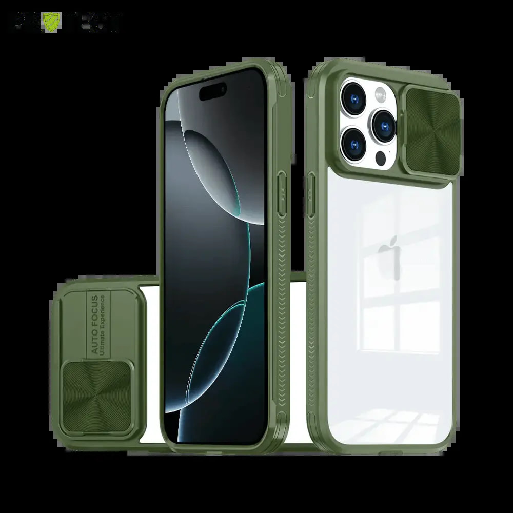 Coque avec cache caméra iPhone 16 Pro Max - PROTECT IE027 Vert Foncé