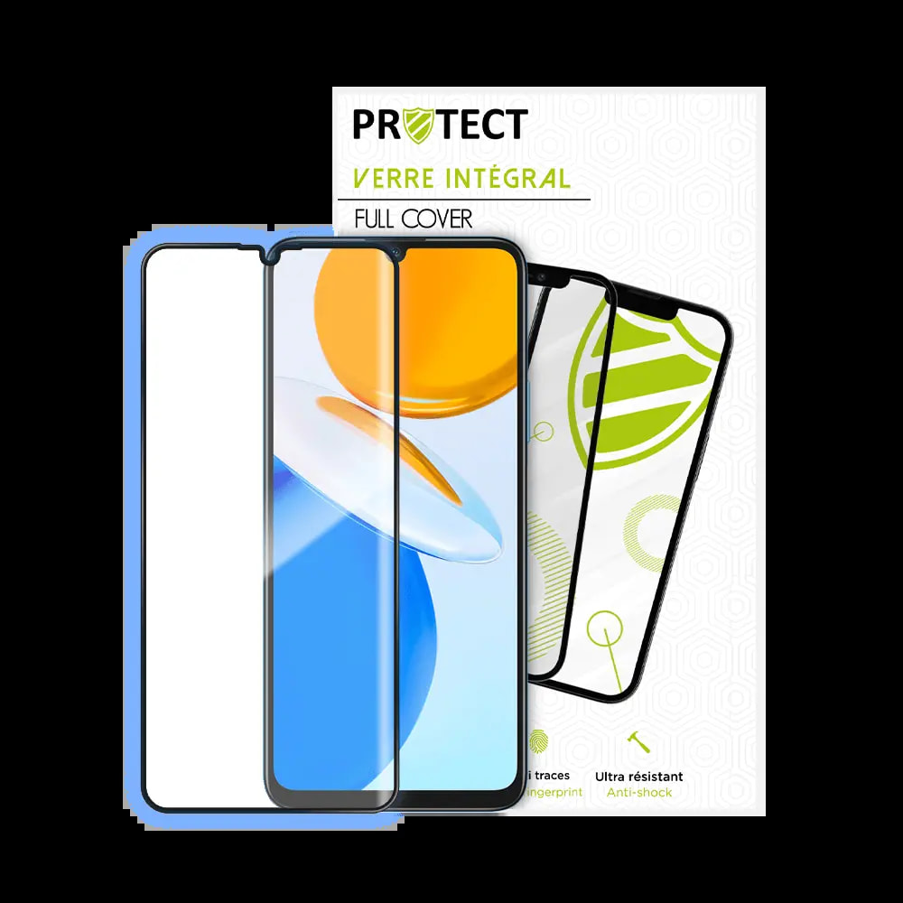 Verre trempé intégral Honor X7 protection écran 9H - PROTECT Noir - Vue 2