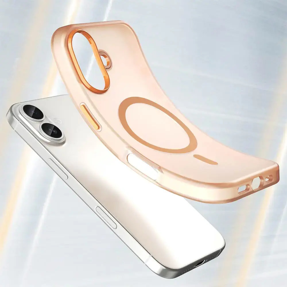 Coque MagSafe bi-matière iPhone 17 - PROTECT MF-006 Orange - Vue 2